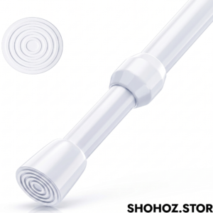 Punch-Free Adjustable Extendable Multi Purpose Telescopic Curtain Rod   for Hanging Shower Curtain Wardrobe Bathroom  Balcony Shelf
