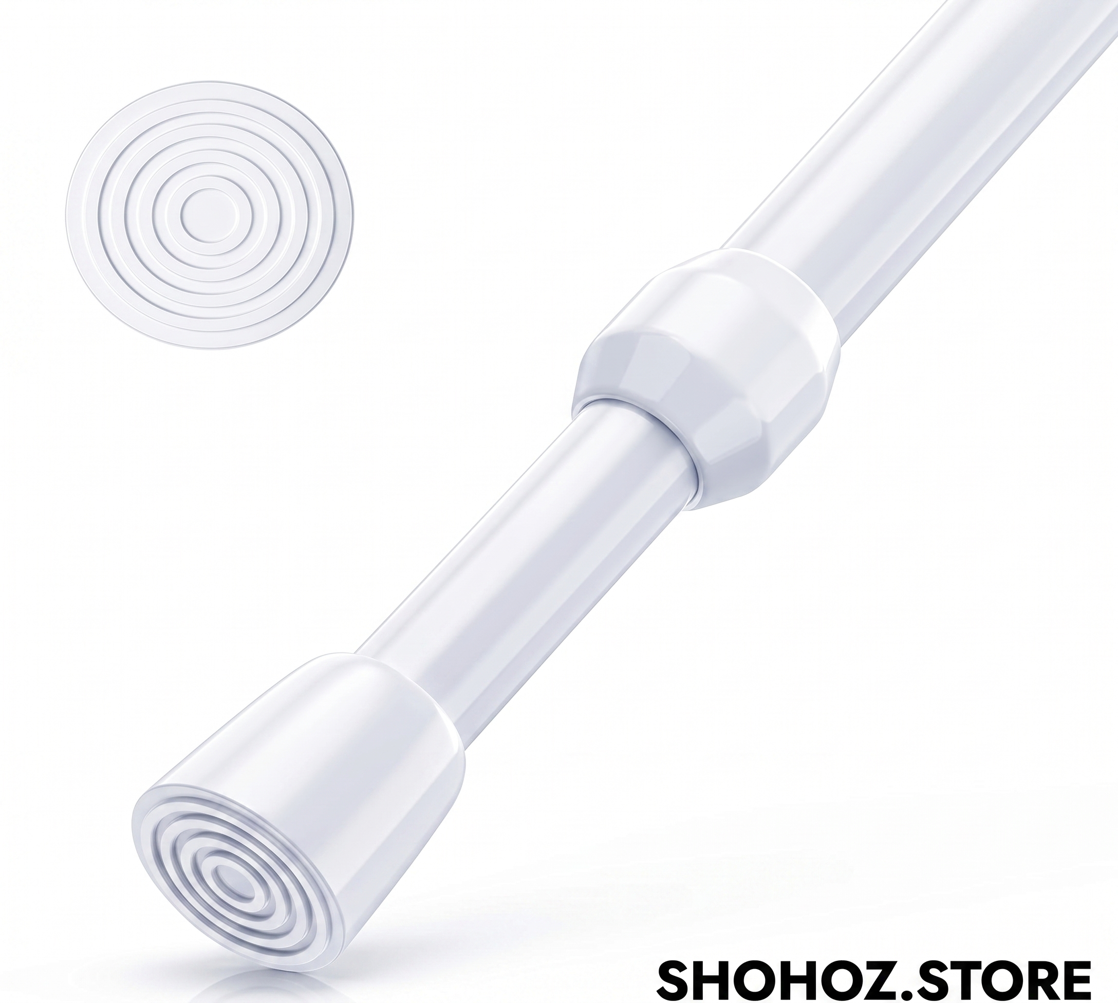 Punch-Free Adjustable Extendable Multi Purpose Telescopic Curtain Rod for Hanging Shower Curtain Wardrobe Bathroom Balcony Shelf