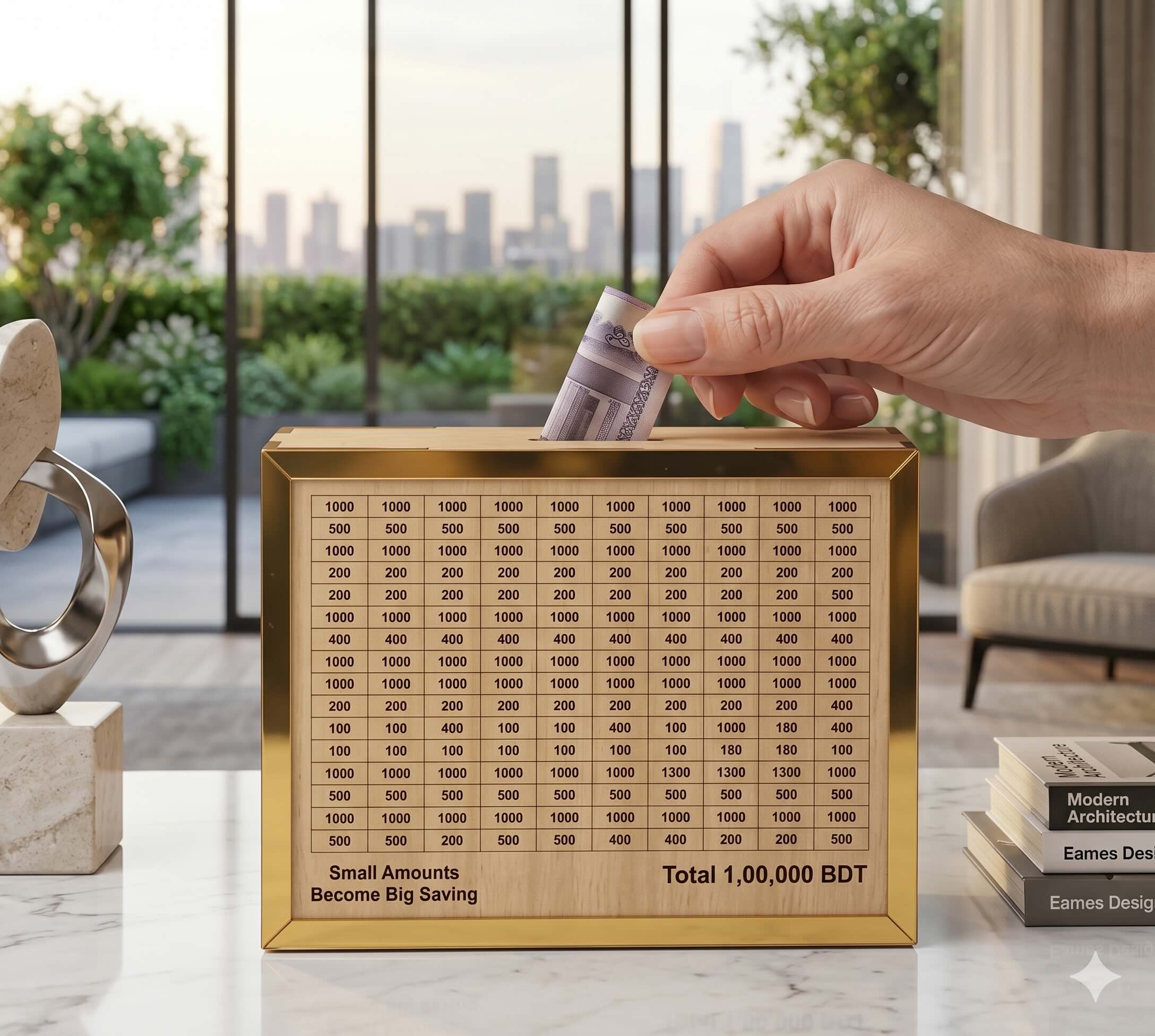 সেভিংস চ্যালেঞ্জ ব্যাংক (Money Saving Piggy Bank ) – ৫০,০০০ টাকা - Image 7